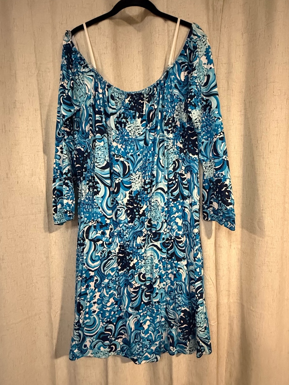 Lilly Pulitzer Blue and Navy Swirl Summer Dress